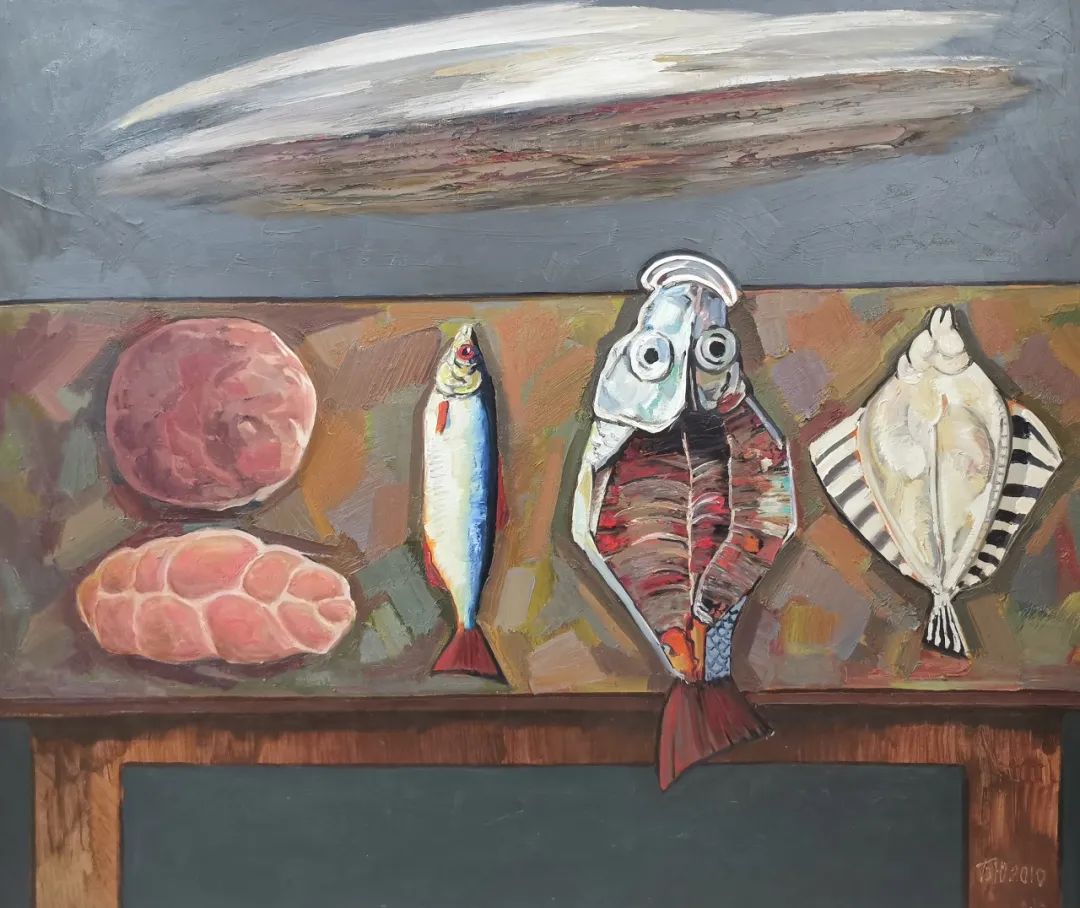 别理克利尼斯基·尤利·亚历山大洛维奇，《两个面包三条鱼》，121×147cm，2010