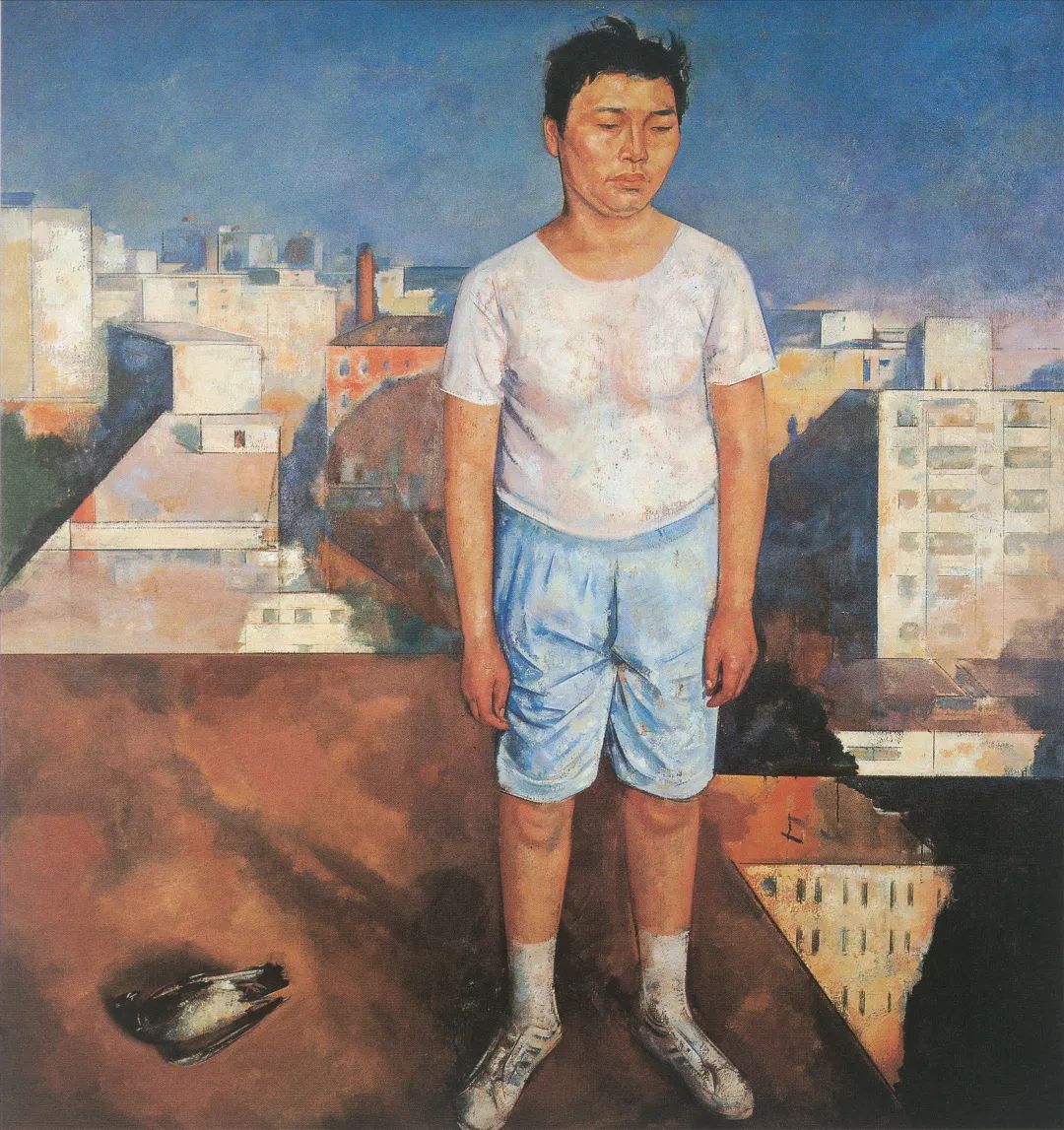 《死鸟》，布面油画，180x170cm，1998