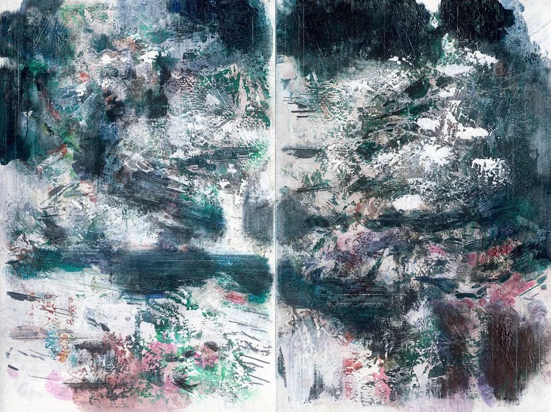 《沧浪幽迹28》，布面丙烯，120×160cm，2022