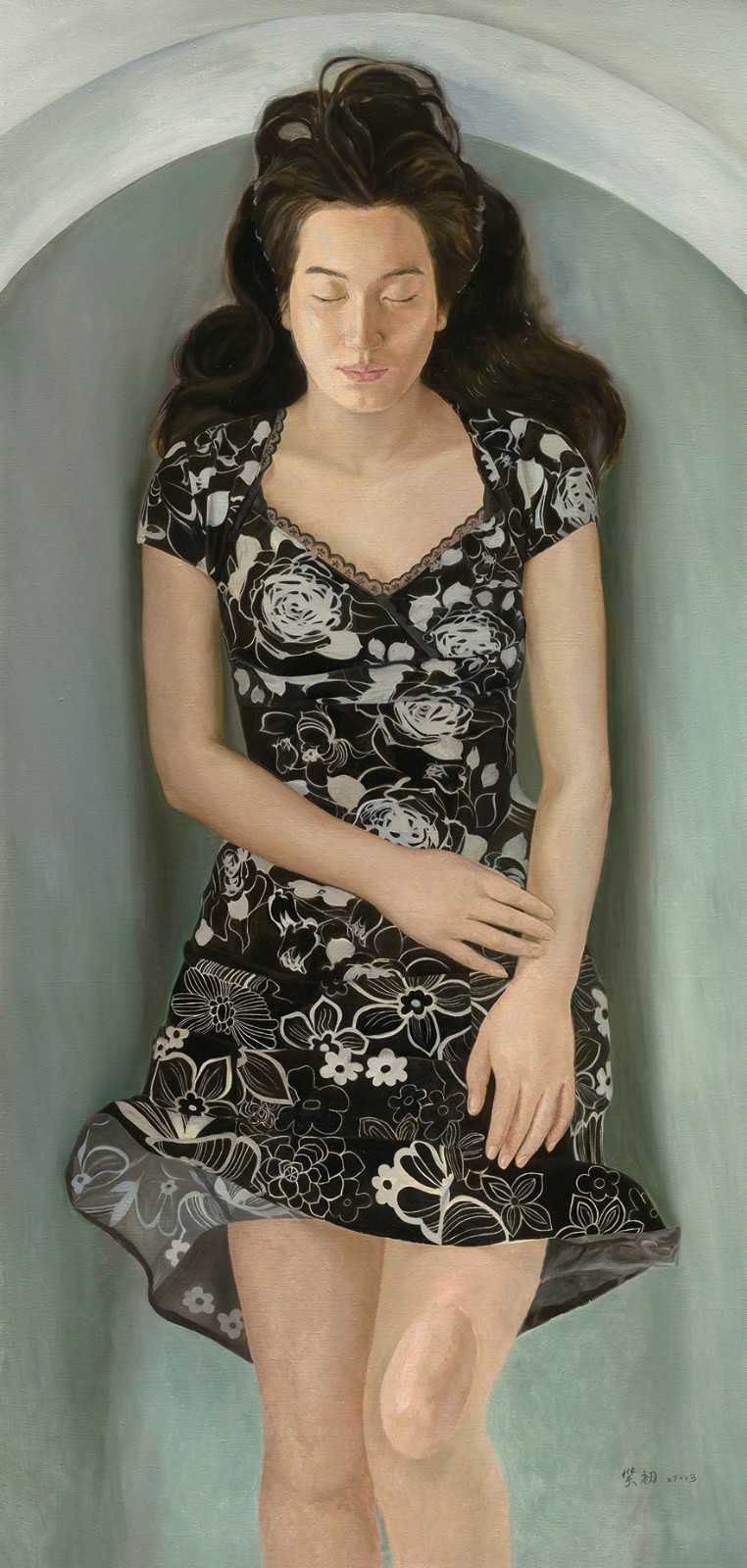 《漂浮的想象》，林笑初，布面油画，180cmX86cm,2013年