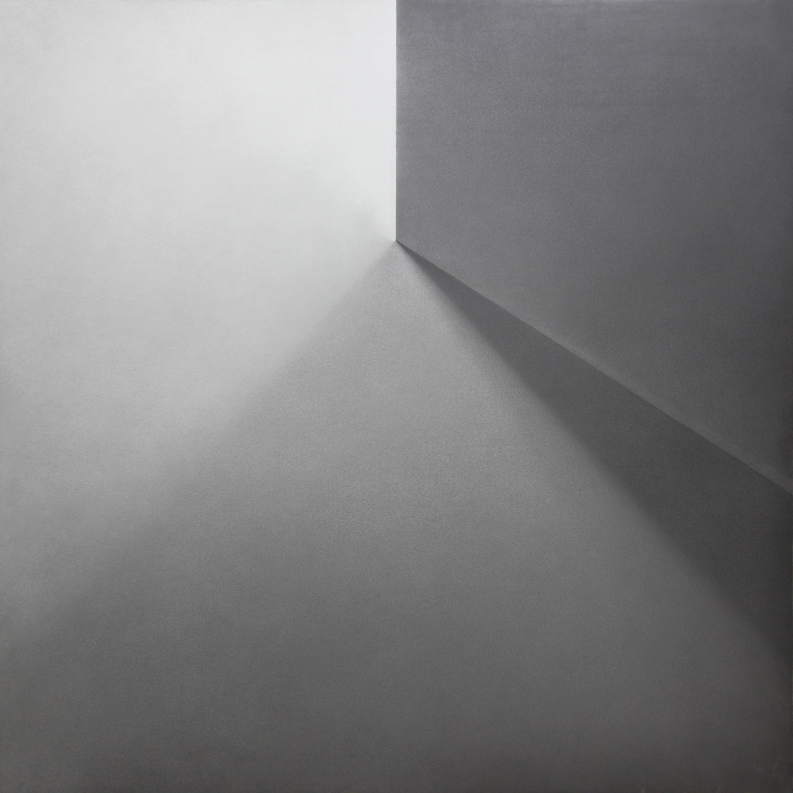 孔令昕《已经消逝的和尚未来临的》，120×120cm，纸本铅笔，2015