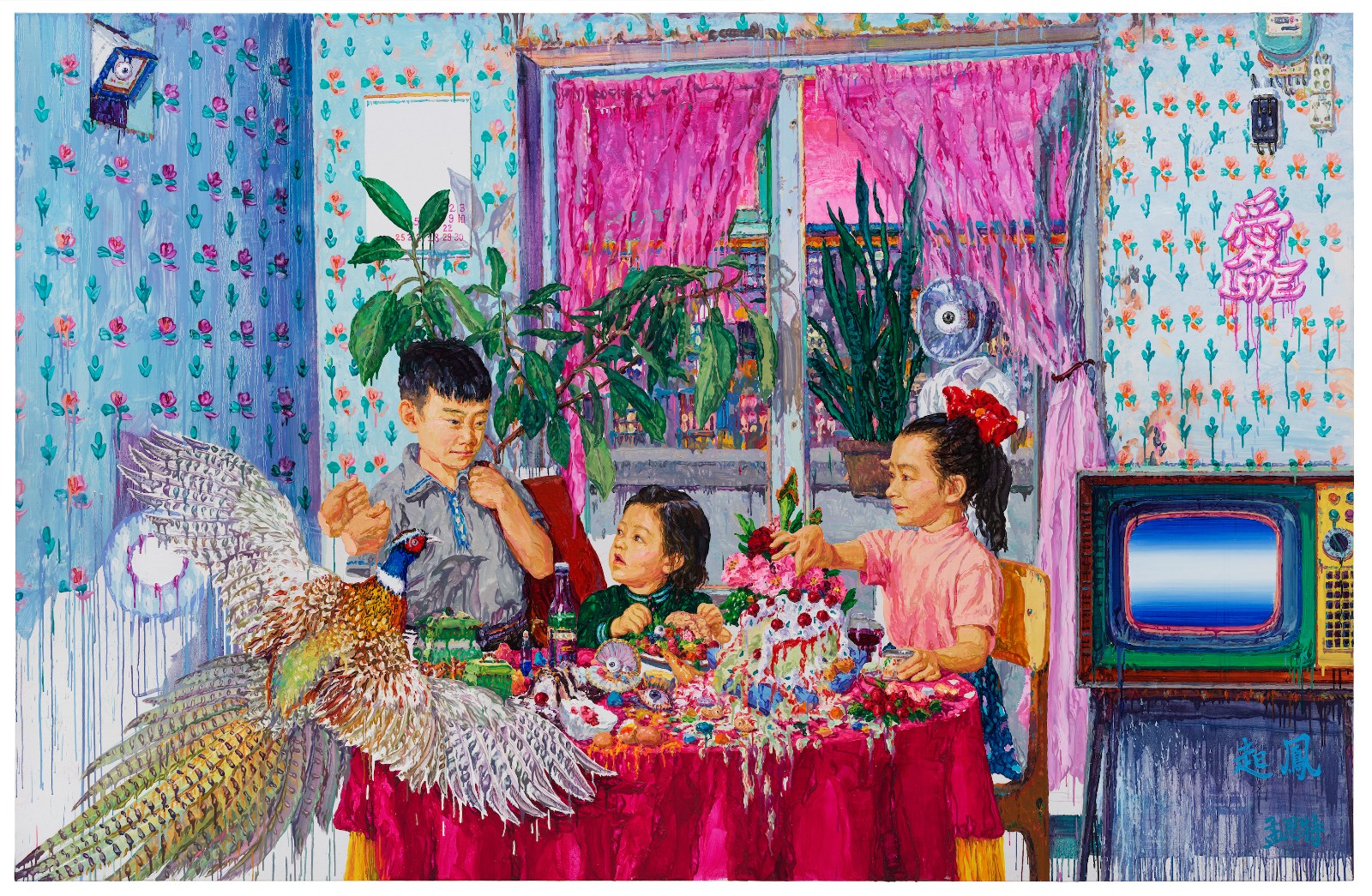 起凤街的工人之家，Workers' Home at Kee Fung Street，200x170cm，200x140cm，布面油画Oil on Canvas ，2023，孟思特