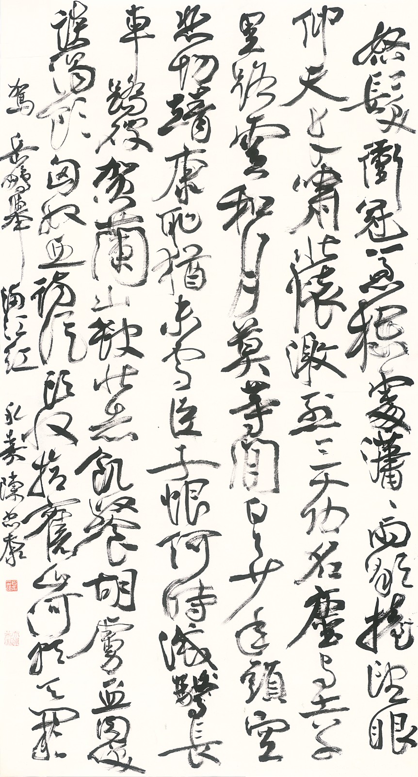 陈忠康，满江红，180×96cm，纸本水墨，2023