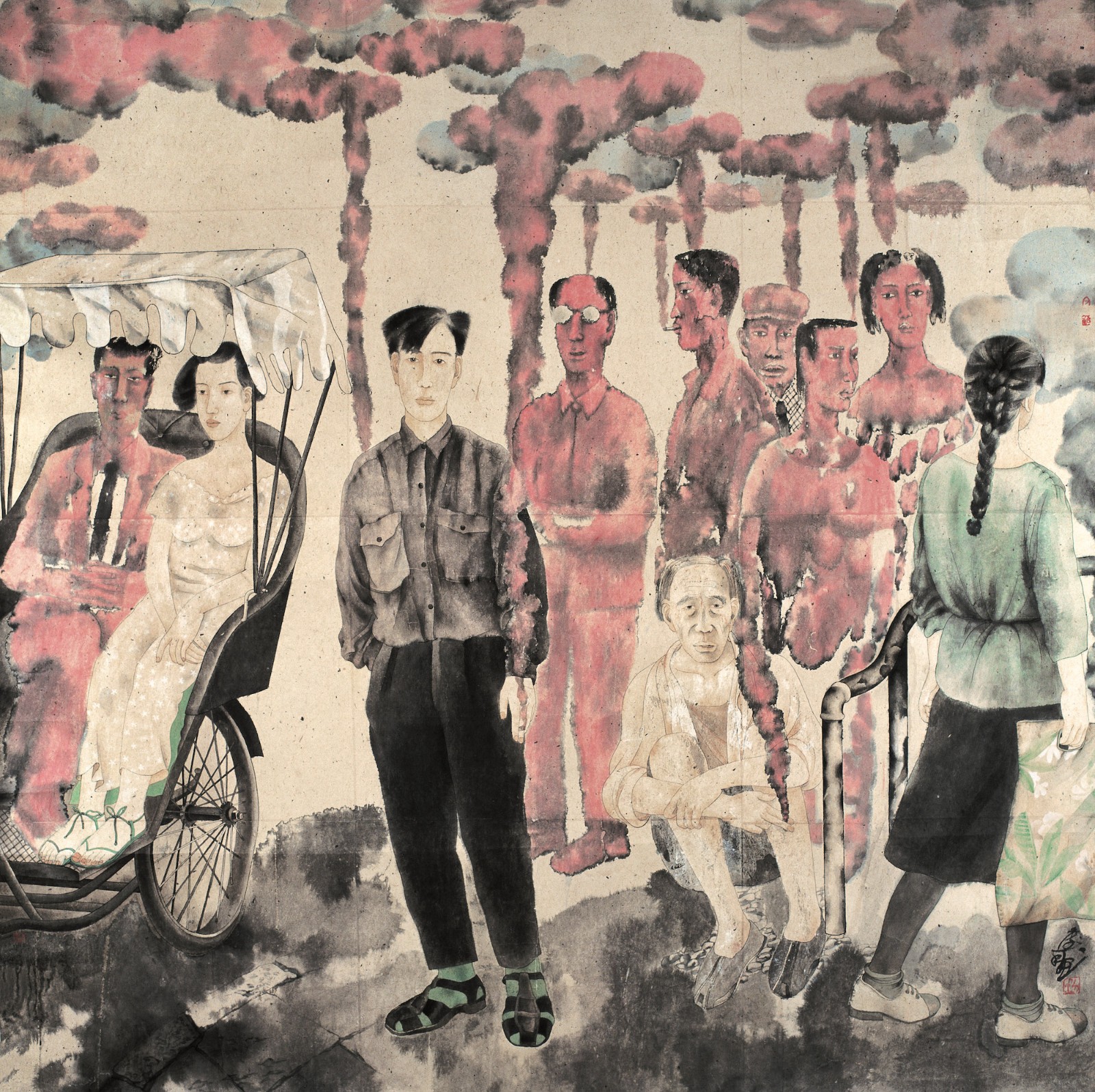 《烟·云》，纸本水墨，190 × 180 cm，1993