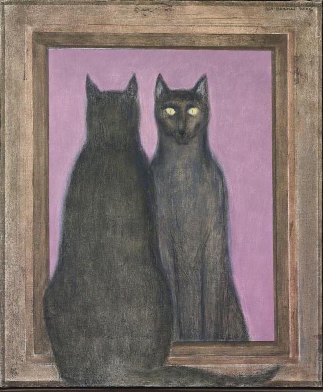 威尔·巴尼特笔下的猫与女人︱艺术名画
