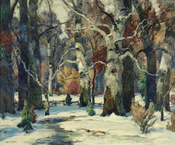 美国画家约翰·法比安：色调高雅的静谧山林