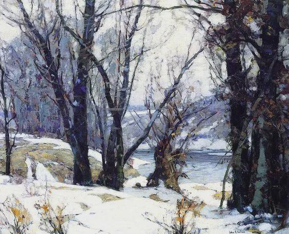 美国画家约翰·法比安：色调高雅的静谧山林