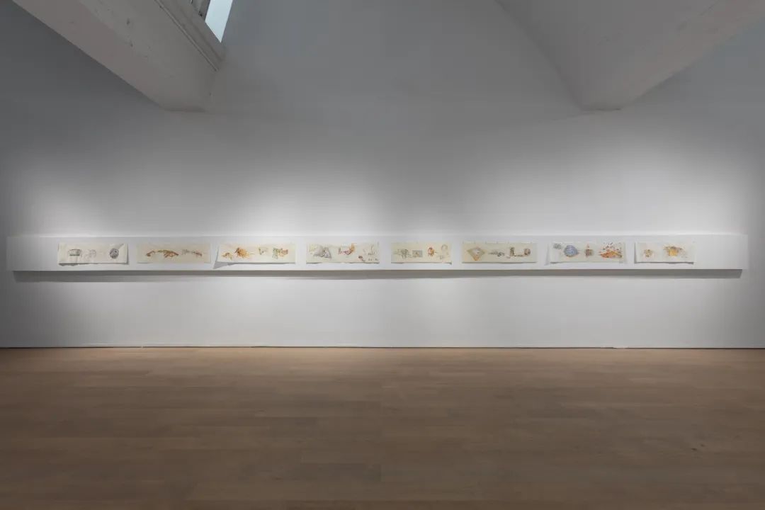 1沈远手稿，纸本水彩，1035 × 35 cm (135 × 35 cm × 8），2024