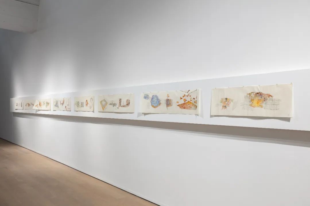 2沈远手稿，纸本水彩，1035 × 35 cm (135 × 35 cm × 8），2024