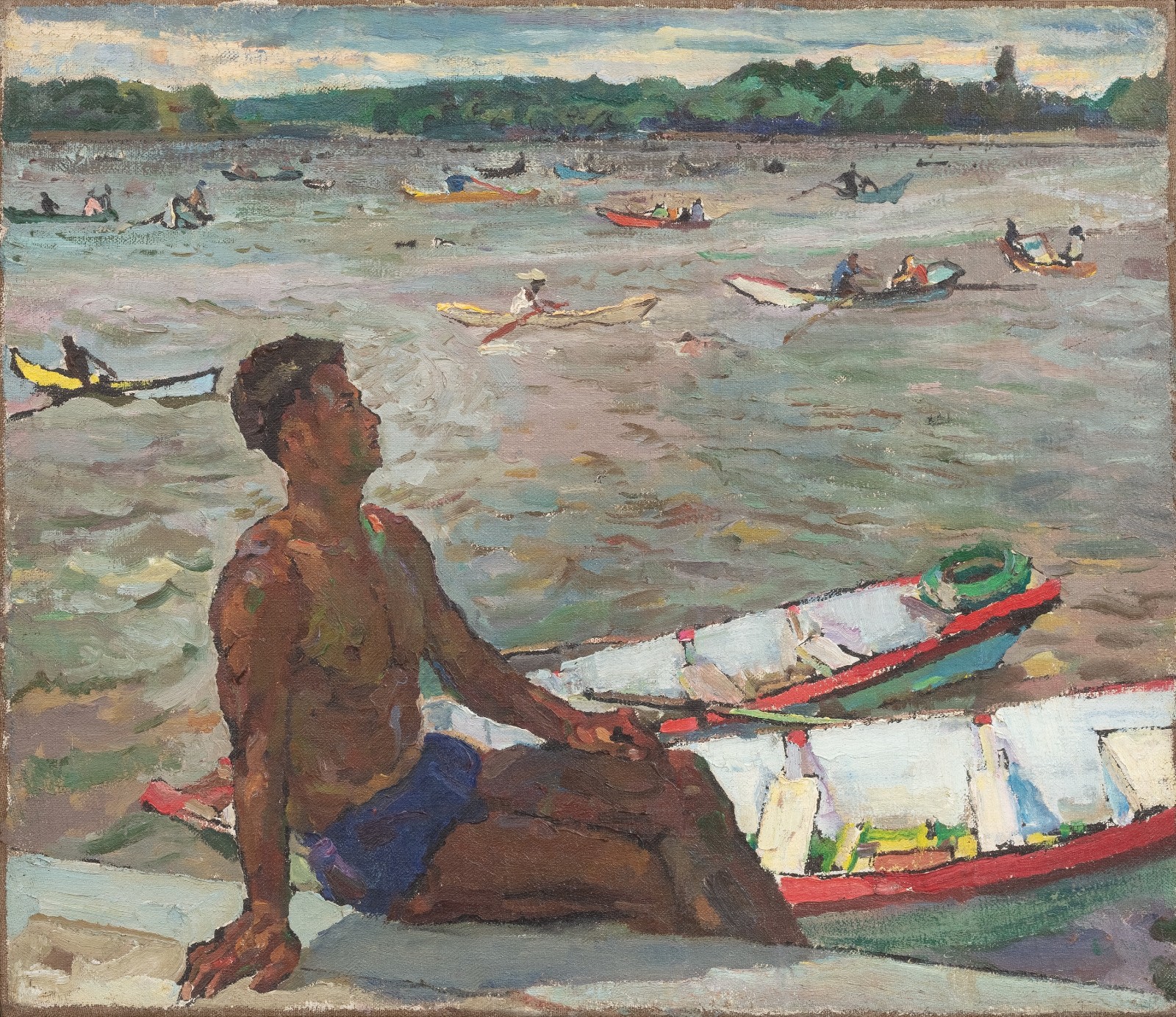 4 《长春南湖公园》，布面油画，59.5 × 69 cm，1972