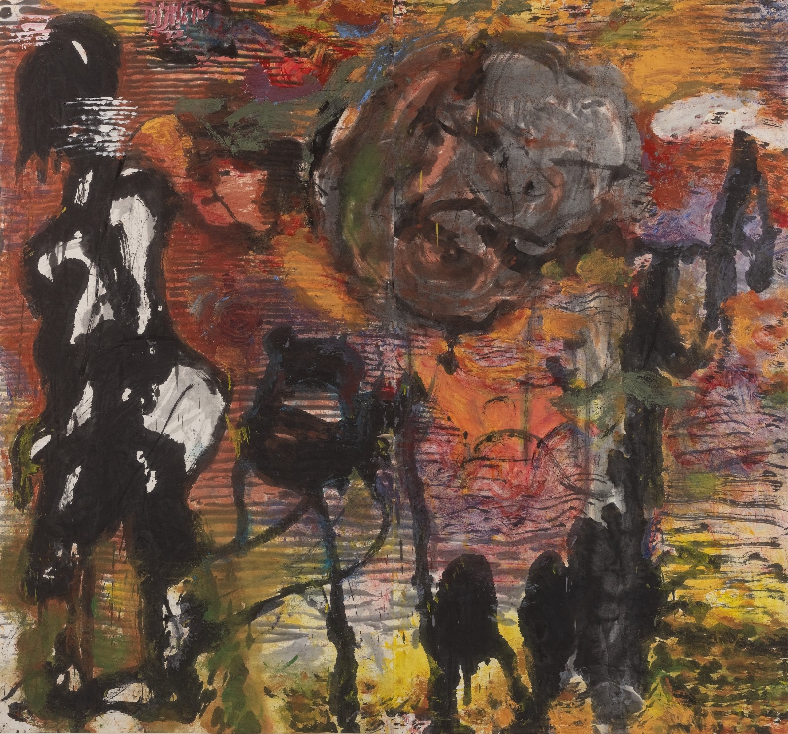 27 《时间》，纸上综合材料，180 × 194 cm，1989